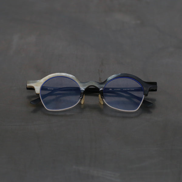 Rigards RG1928 series natural buffalo horn wire cutting high-level handmade glasses RG-RG1928-HBTM black and white frame transparent lens